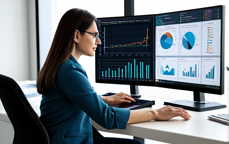 **

"A professional data scientist in a modern office setting, working on a laptop. She is wearing a modest business casual outfit, fully clothed. The background includes a clean, organized workspace with charts and graphs visible on a large monitor. Safe for work, appropriate content, perfect anatomy, correct proportions, professional, family-friendly, well-formed hands, natural body proportions, proper finger count, natural pose."

**