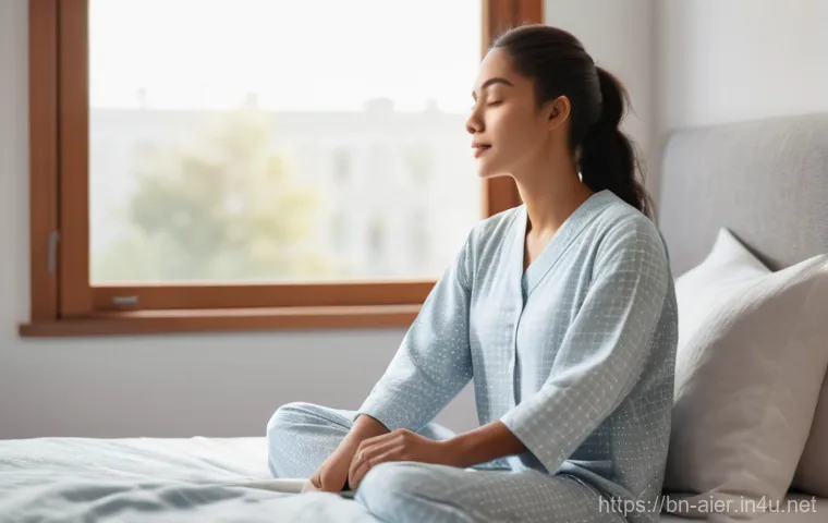 인공지능을 활용한 인간 컴퓨터 상호작용 사례 - **Prompt:** A cozy, sunlit bedroom scene in the morning. A young woman, dressed in modest, long-slee...