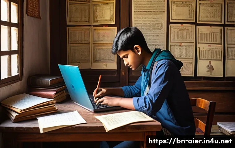 AI 전문가를 위한 책 추천 - A detailed scene of a young Bengali student sitting at a traditional wooden desk in a cozy, sunlit r...