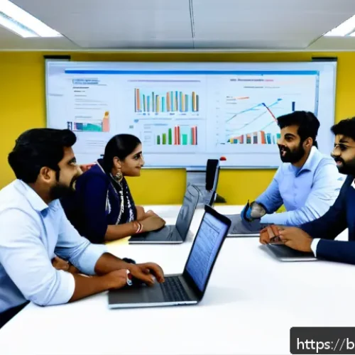 AI 프로젝트 리더십 전략 - A diverse Bengali AI project team in a modern office setting, engaged in an open communication meeti...